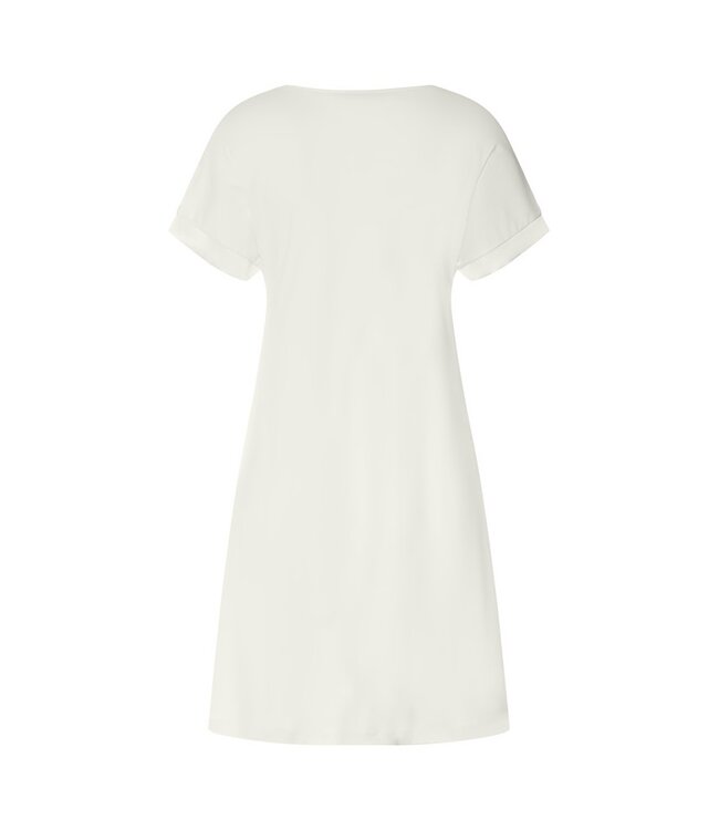 Hanro Anilla Short Sleeve Nightdress Misty White (074814)