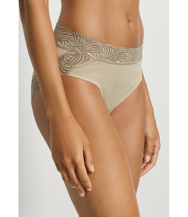 Hanro Cotton Delight Midi Brief Olive Stem (NEW TREND)