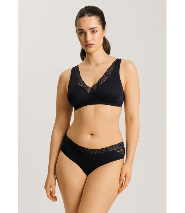 Hanro Cotton Delight Soft Cup Bra Black (NEW BASIC)