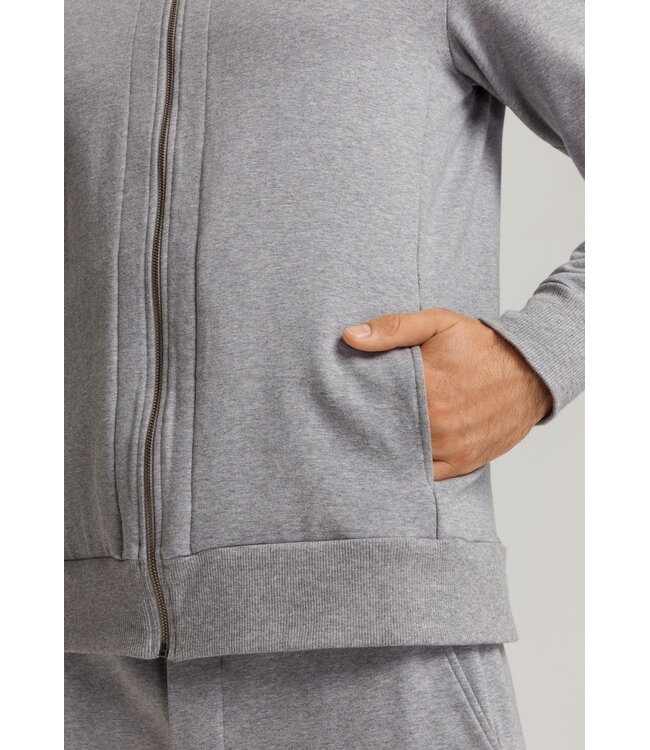 Hanro Natural Living Jacket Grey Melange (075774)