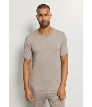Hanro Casuals Shirt V-Neck Hazelnut Melange (NEW TREND)