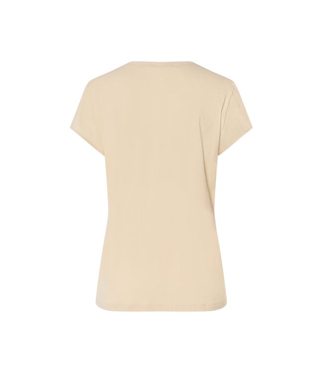 Hanro Natural Short Sleeve Shirt V-Neck Oyster Gray (078256)