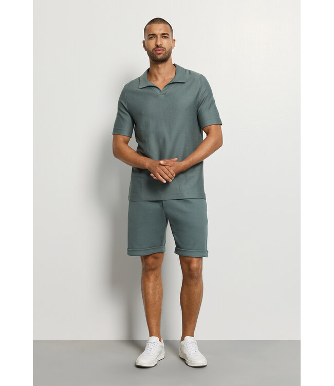 Hanro Travelwear  Shirt V-Neck Studio Green (075865)