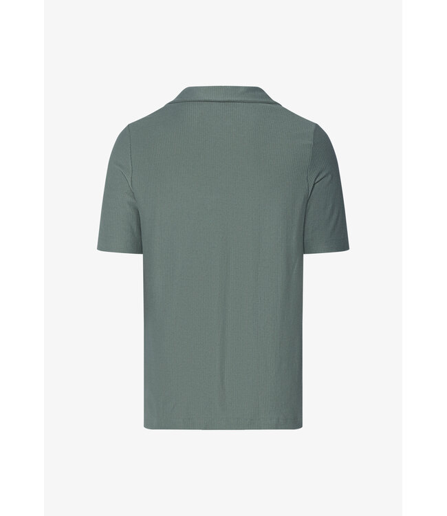 Hanro Travelwear  Shirt V-Neck Studio Green (075865)