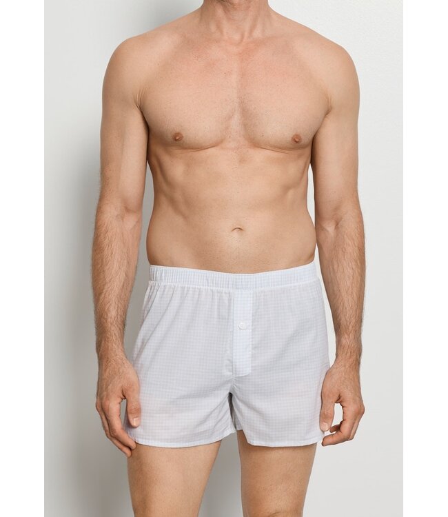 Hanro Fancy Woven Boxer Squared Sky (SALE)
