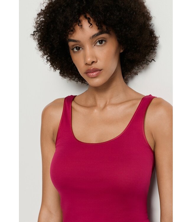 Hanro Cotton Seamless Tank Top Light Sangria (071604)