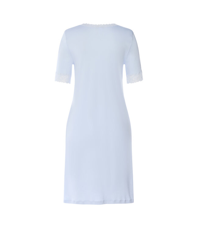 Hanro Moments Short Sleeve Nightdress Blue Dove (077040)