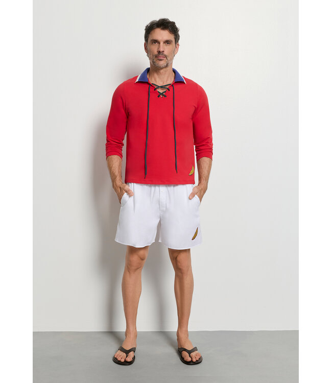 Hanro Charlotte Adam Long Sleeve Shirt Cherry Red (074718)