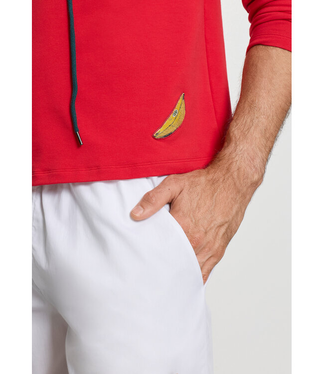 Hanro Charlotte Adam Long Sleeve Shirt Cherry Red (074718)