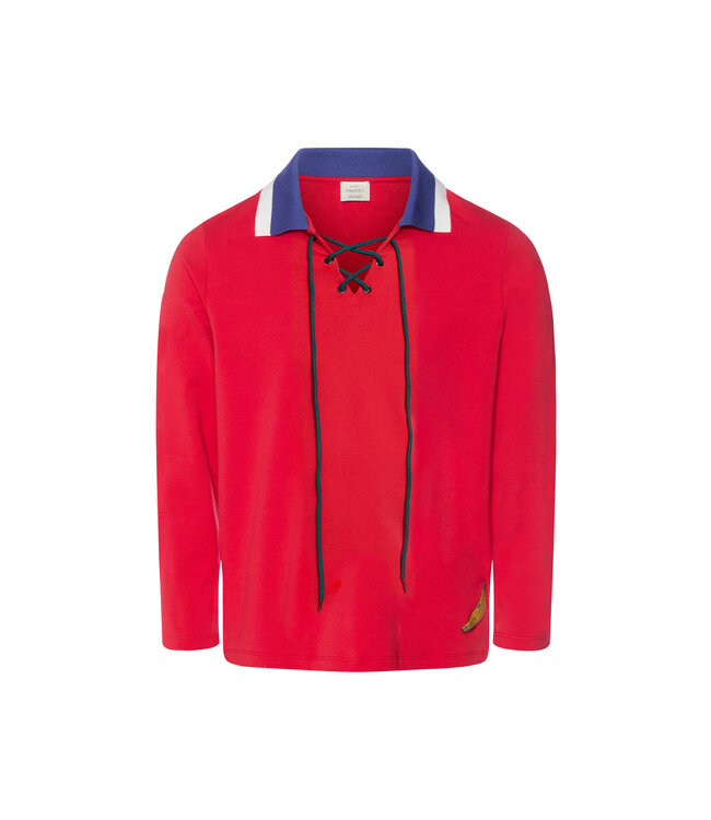 Hanro Charlotte Adam Long Sleeve Shirt Cherry Red (074718)
