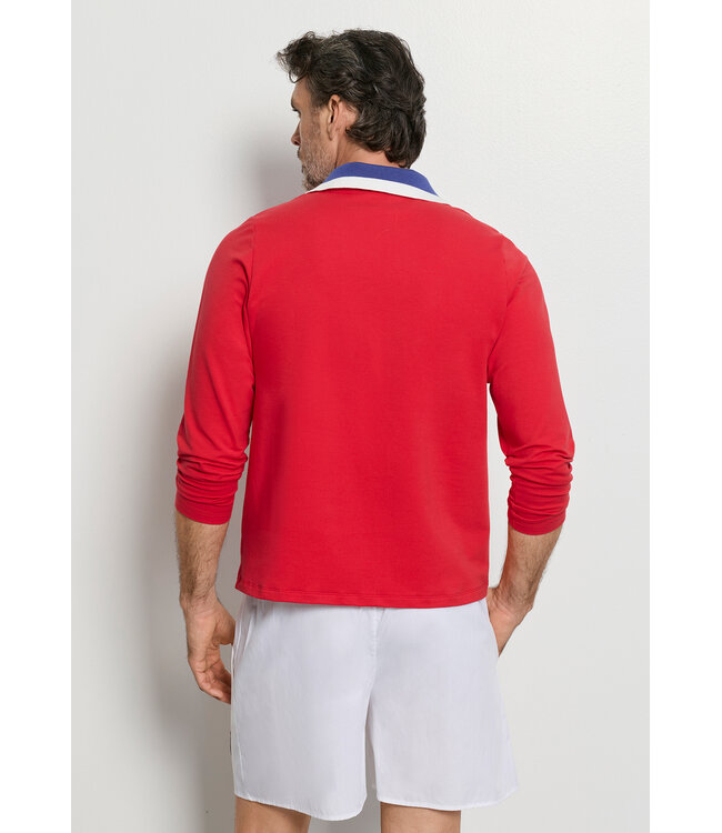 Hanro Charlotte Adam Long Sleeve Shirt Cherry Red (074718)