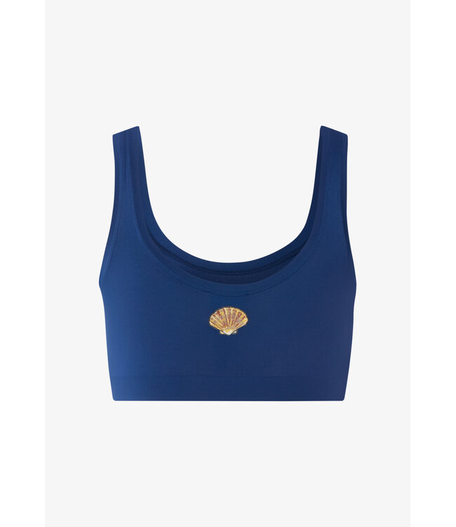 Hanro Charlotte Adam Crop Top Estate Blue (074719)