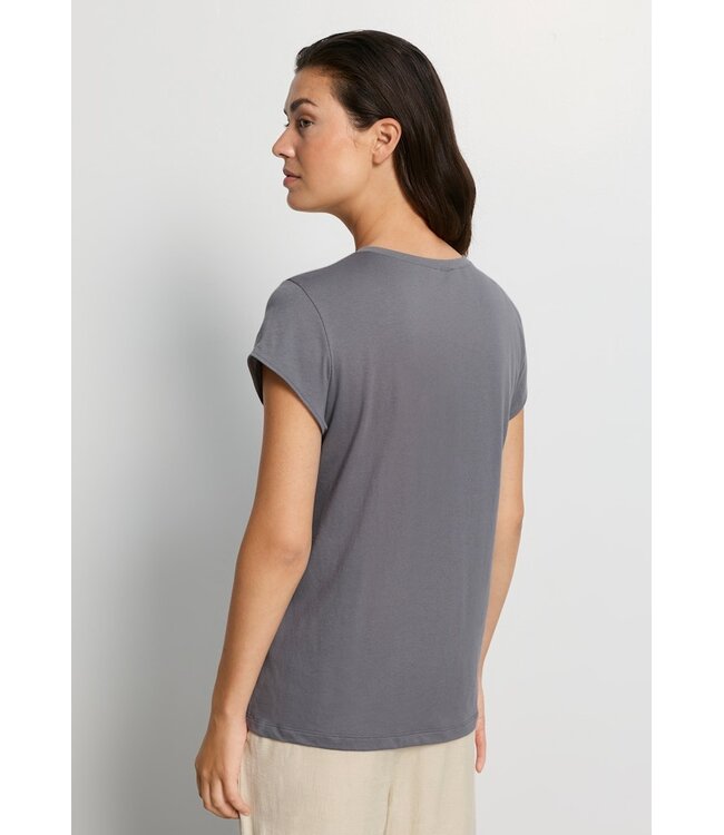 Hanro Natural Short Sleeve Shirt V-Neck Mercury (078256)