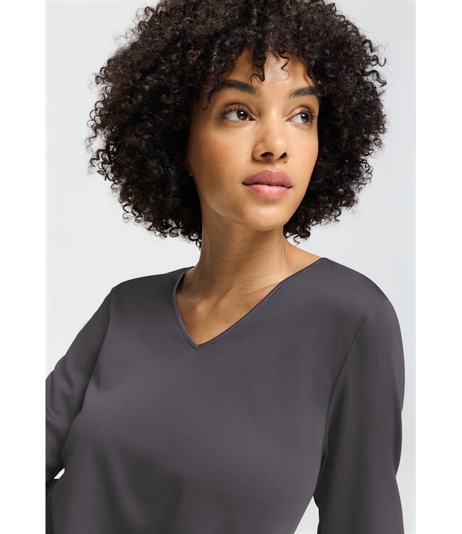 Hanro Cotton Silk Long Sleeve Nightdress Boulevard (074815)