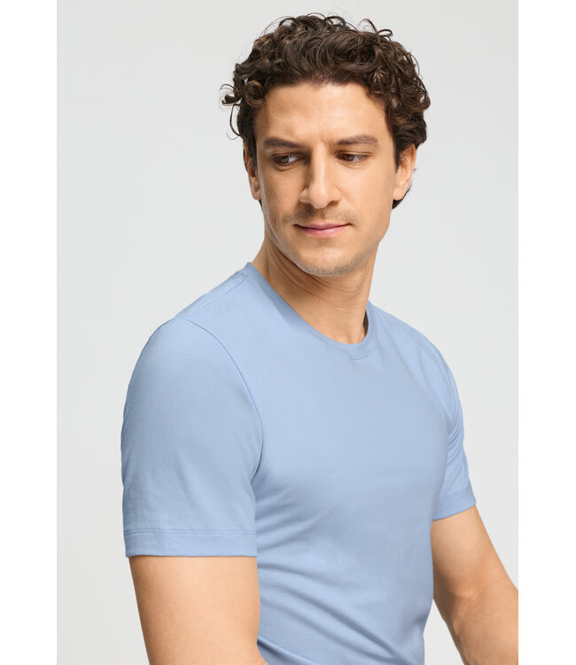 Hanro Living Shirt Crew Neck Cashmere Blue (075050)