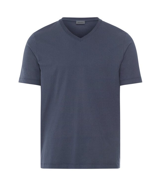 Hanro Living Shirt V-Neck Stormy Gray (075051)