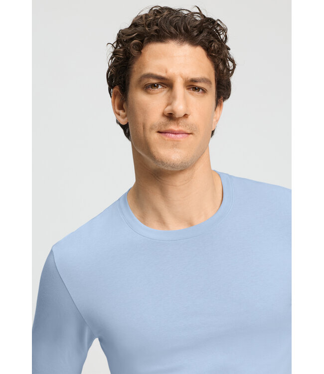 Hanro Living Shirts Long Sleeve Cashmere Blue (075053)