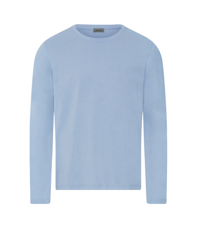 Hanro Living Shirts Long Sleeve Cashmere Blue (075053)