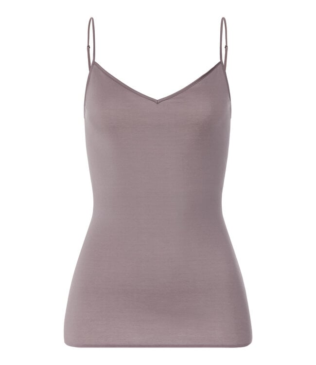 Hanro Cotton Seamless Spaghetti Top Stormy Rose (071601)