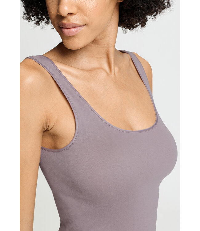 Hanro Cotton Seamless Tank Top Stormy Rose (071604)