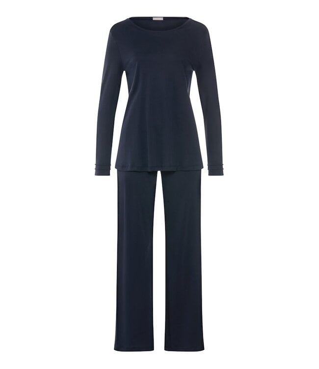 Hanro Pilar Long Sleeve Pajama Deep Navy (NEW TREND)