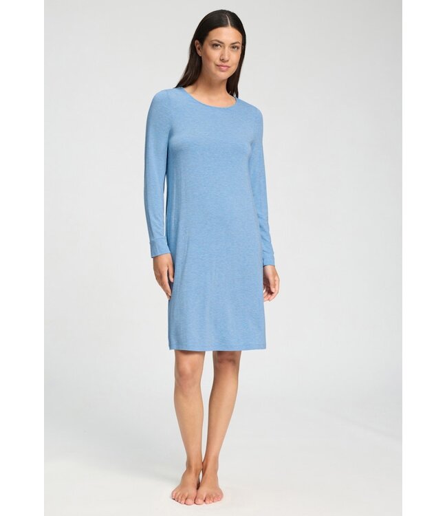 Hanro Natural Elegance Nightdress Bluebird Melange  (074831)