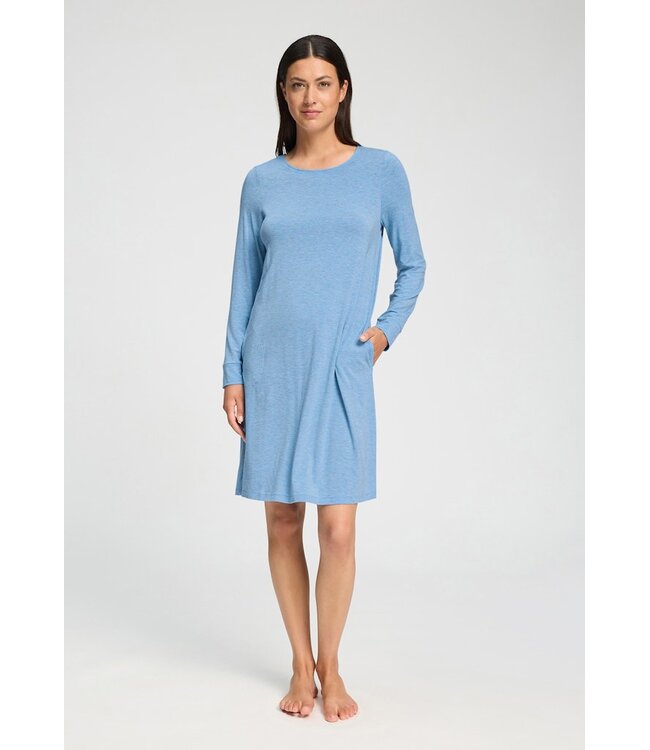 Hanro Natural Elegance Nightdress Bluebird Melange  (074831)