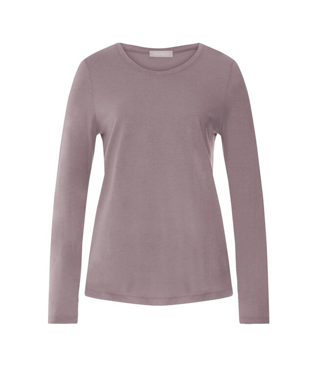 Hanro Sleep & Lounge Long Sleeve Shirt Stormy Rose (074844)