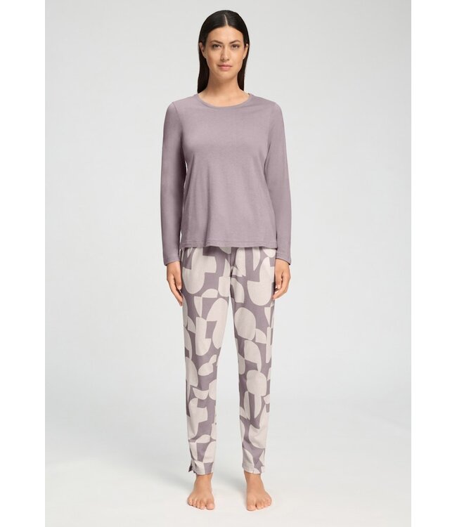 Hanro Sleep & Lounge Long Sleeve Shirt Stormy Rose (074844)
