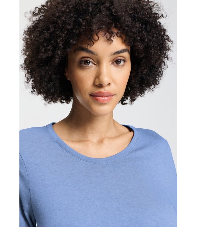 Hanro Sleep & Lounge Long Sleeve Shirt Bluebird (074844)