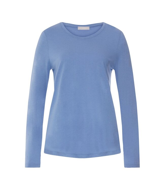 Hanro Sleep & Lounge Long Sleeve Shirt Bluebird (074844)