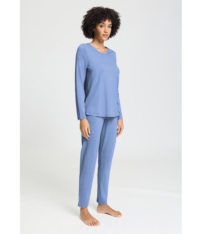 Hanro Sleep & Lounge Long Sleeve Shirt Bluebird (074844)