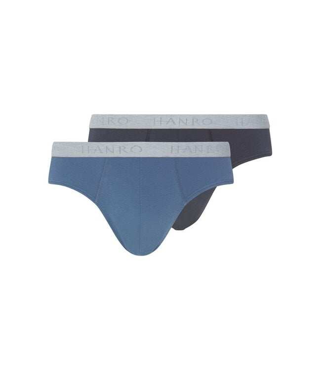 Hanro Cotton Essentials 2-Pack Stormy Gray | Tanzanite (073075)