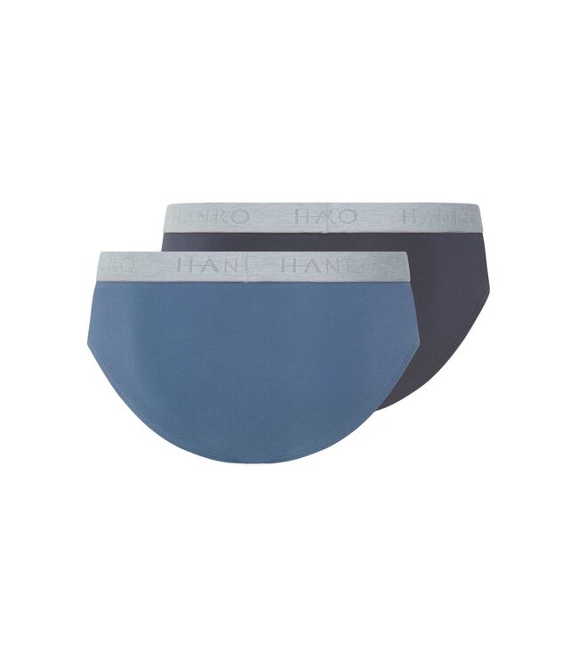 Hanro Cotton Essentials 2-Pack Stormy Gray | Tanzanite (073075)