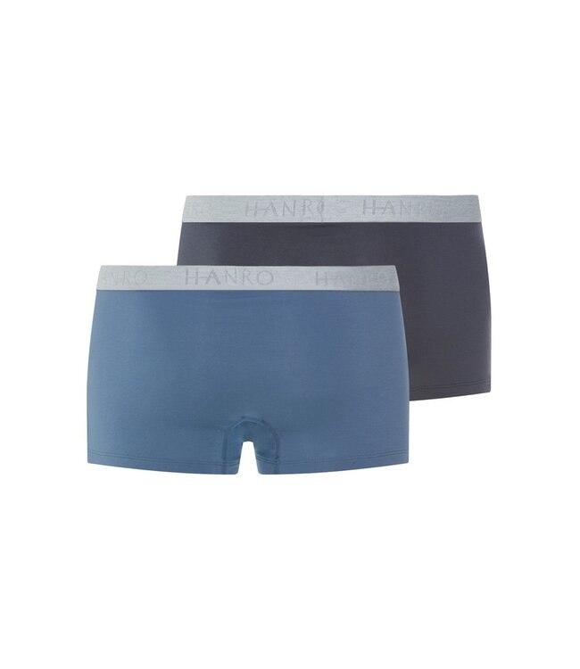Hanro Cotton Essentials Pants 2-Pack Stormy Gray| Tanzanite (073078)