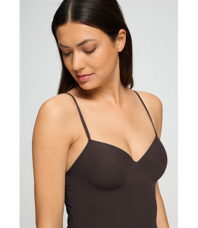 Hanro Allure Padded Bra Camisole Mocha Brown (071462)