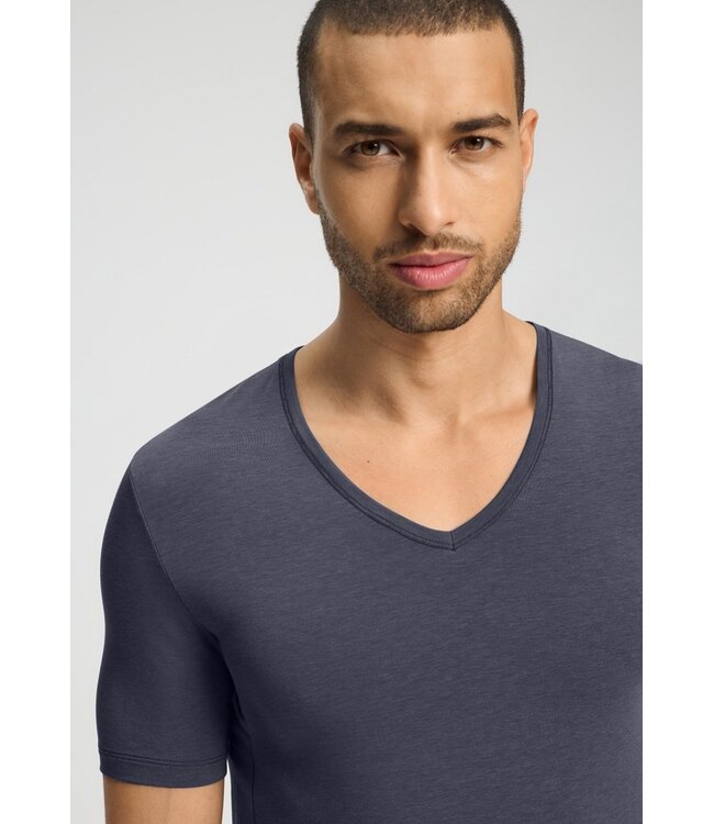 Hanro Natural Function Shirt V-Neck Stormy Gray (073185)