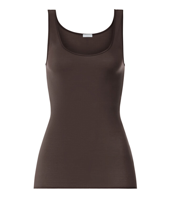 Hanro Cotton Seamless Tank Top Dark Mocha (071604)