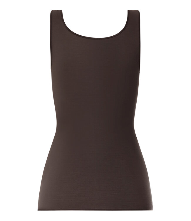 Hanro Cotton Seamless Tank Top Dark Mocha (071604)