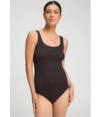 Hanro Cotton Seamless Tank Top Dark Mocha (NEW TREND)