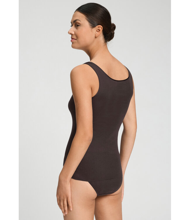 Hanro Cotton Seamless Tank Top Dark Mocha (071604)