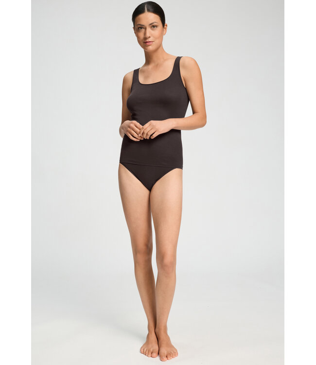 Hanro Cotton Seamless Tank Top Dark Mocha (071604)