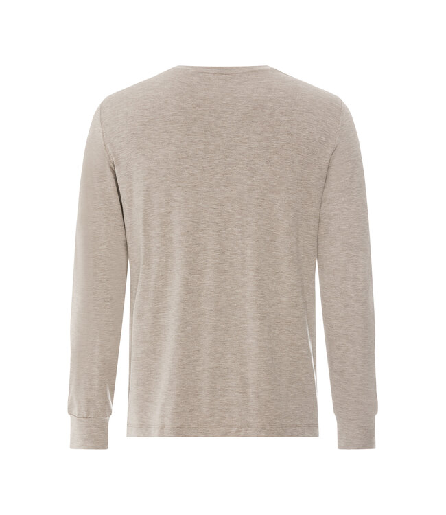 Hanro Winter Casuals Long Sleeve Shirt Toffee Melange (075839)