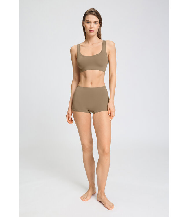 Hanro Touch Feeling Crop Top Suede Camel (071810)