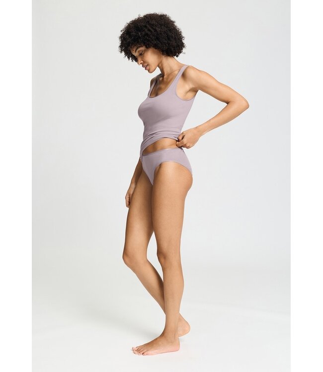 Hanro Cotton Seamless Midi Brief Stormy Rose (071626)