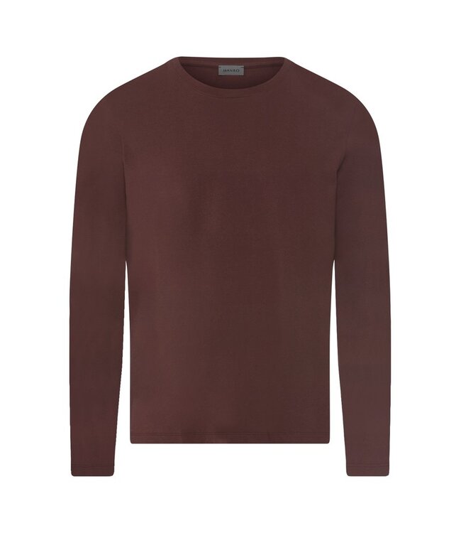 Hanro Living Shirts Long Sleeve Glazed Chocolate (075053)
