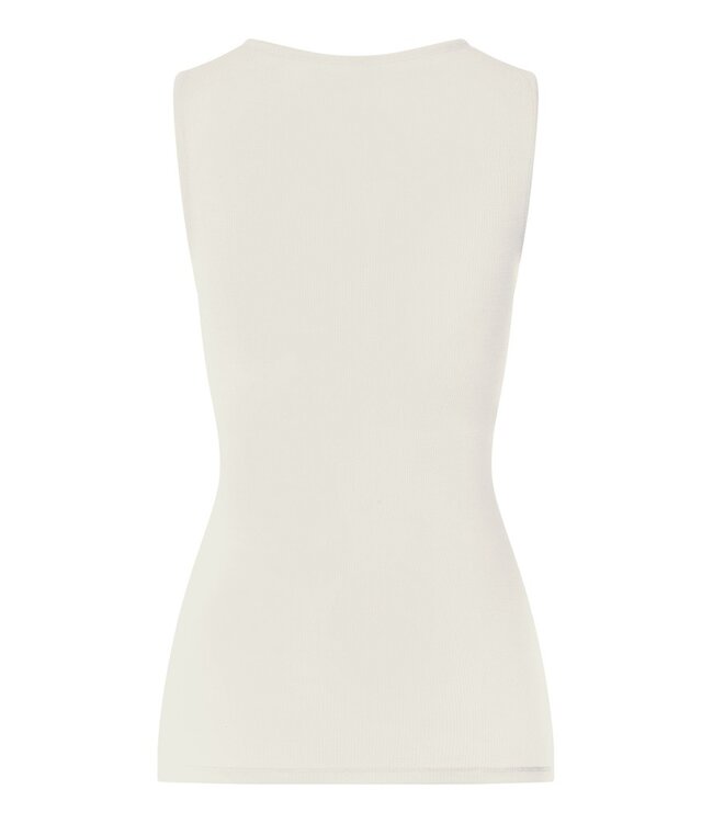 Hanro Woolen Lace Tank Top Misty White (070766)