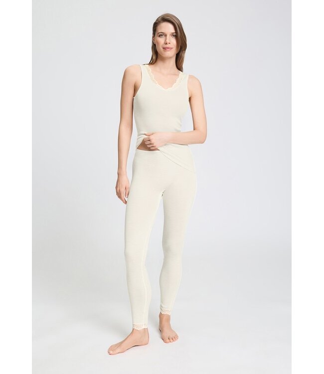 Hanro Woolen Lace Tank Top Misty White (070766)