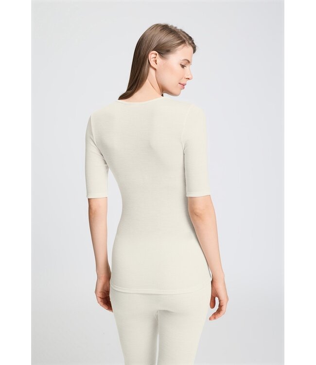 Hanro Woolen Lace Shirt Misty White (070767)
