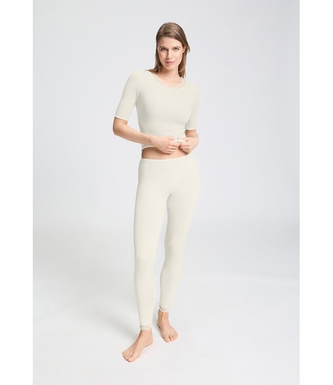 Hanro Woolen Lace Shirt Misty White (070767)